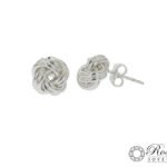 Aretes De Plata 925 Nudo Liso Cierre Mariposa 2,0Gr