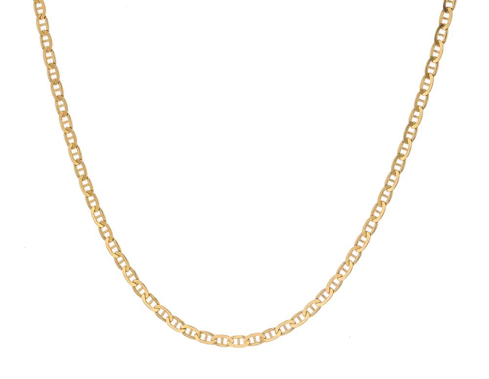 CFI73-01.jpg Cadena De Oro Para Mujer Y Hombre 18K Escalera Invertida Delgada - Image 1