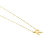 Cadena De Oro 18k Con Dije Letra.