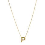Cadena Tejido Eslabón Seguido Con Dije P Oro 18K Ancho1Mm