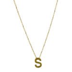 Cadena Tejido Eslabón Seguido Con Dije S Oro 18K Ancho1Mm