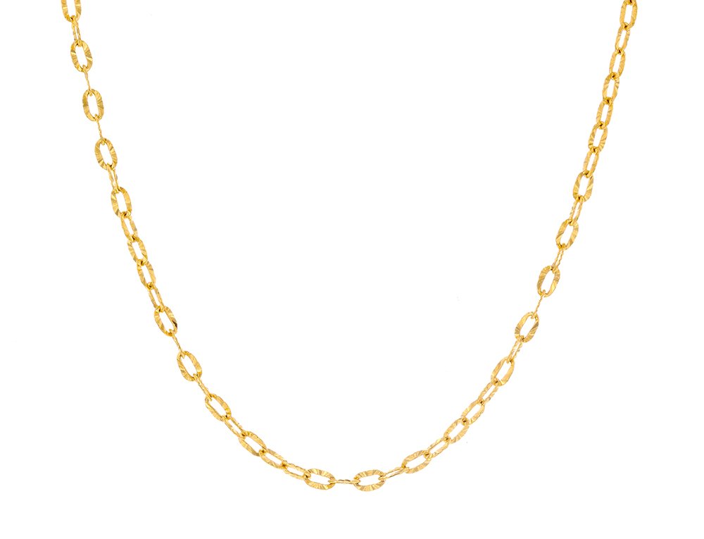 A205-0027-0000027538-01.jpg Cadena Eslabón Seguido Diamantada Oro 18K Ancho - Imagen 1