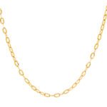 Cadena Tejido Eslabón Seguido Diamantada Oro 18K Ancho