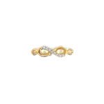 Herraje Infinito Semiengastado Para Pulsera Oro 18K