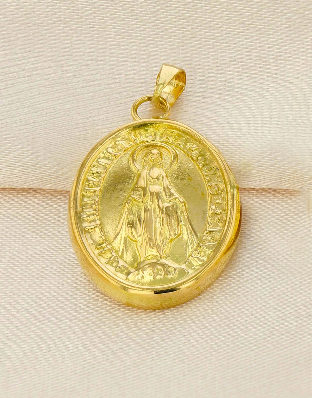 MN-D10GJ-02.jpg Dije Virgen Milagrosa Oro 18K Ancho - Imagen 1