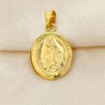 Dije Virgen Milagrosa Oro 18K Ancho