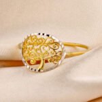 Anillo De Oro 18K Árbol De La Vida