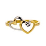 Anillo De Oro 18K Corazones - Image 2