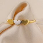 Anillo De Oro 18K Corazones