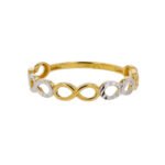 Anillo De Oro 18K Cintillo Infinitos - Imagen 2