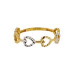 Anillo De Oro 18K Cintillo Corazones - Image 2