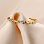 Anillo De Oro 18K Con Flores