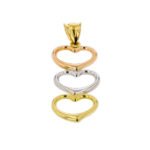 Dije De Oro 18K Tres Corazones - Image 2
