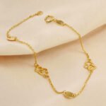Pulsera De Oro 18K Corazones