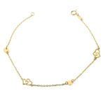 Pulsera De Oro 18K Corazones - Imagen 2