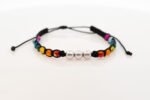 Pulsera Oro Blanco 18K Con Piedras De Colores - Imagen 2