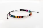 Pulsera Oro Blanco 18K Con Piedras De Colores - Imagen 3