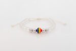 Pulsera Oro Blanco 18K Con Piedra Multicolor - Imagen 2