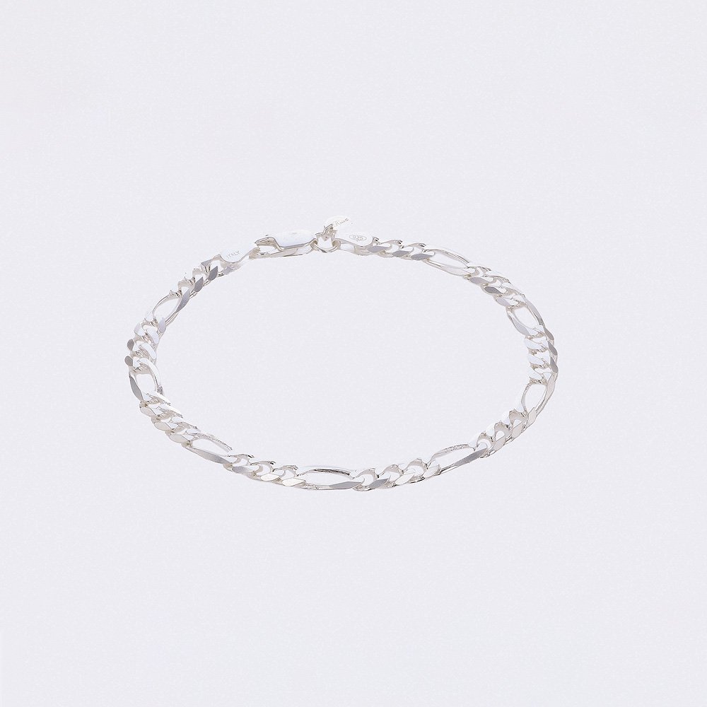 1160414.jpg Pulsera De Plata Figaro - Imagen 1