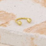 Piercing Oro 18K Para Oreja, Dije Punta
