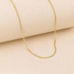 Cadena De Oro 18K Eslabón Seguido. Ancho