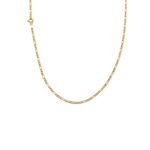 Cadena De Oro 18K Eslabón 3X1 Sesgado. Ancho - Imagen 2