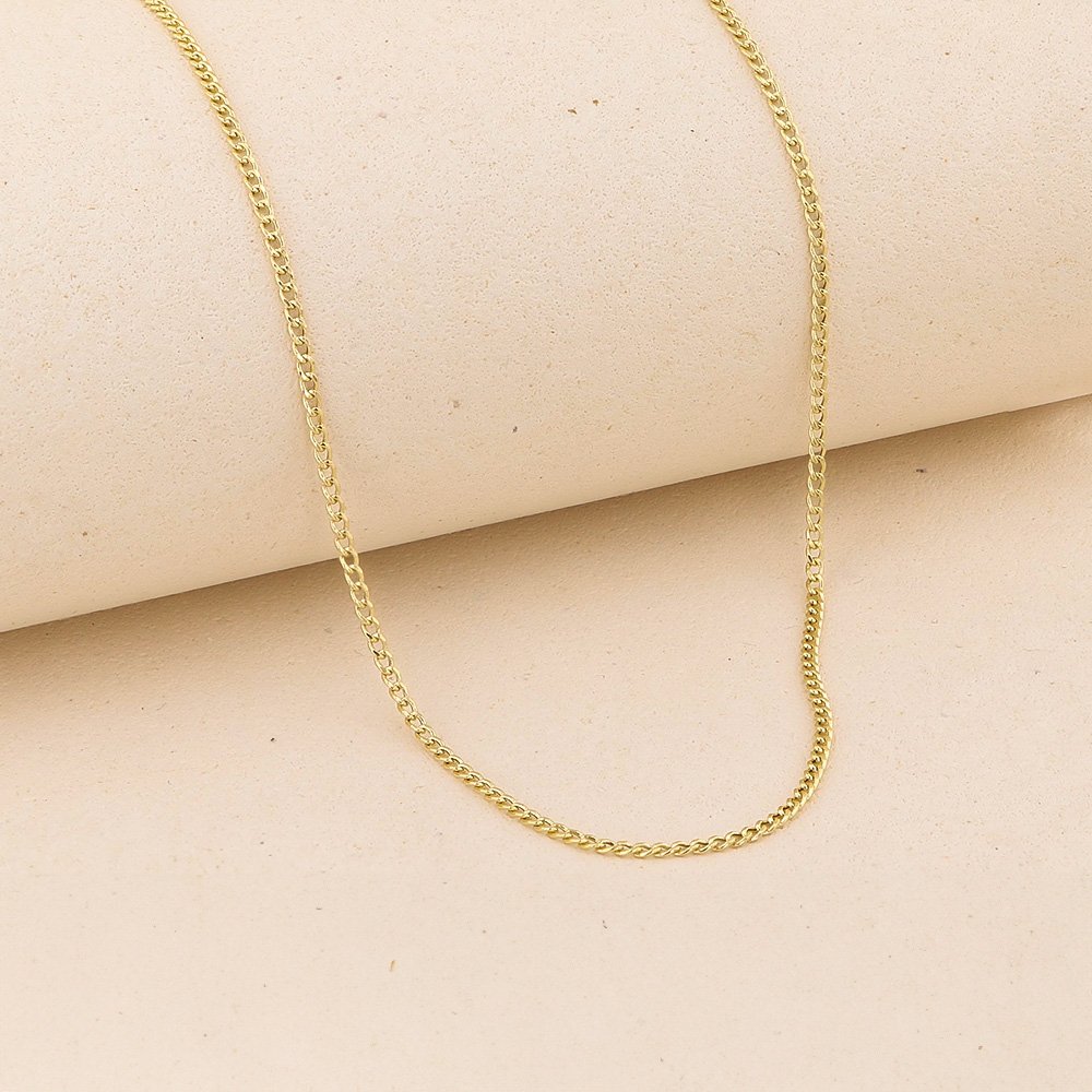 CFI62.-01.jpg Cadena De Oro 18K Eslabón 1X1. Ancho - Imagen 1