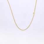 Cadena De Oro 18K Eslabón 1X1. Ancho - Imagen 2