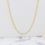 Cadena De Oro 18K Eslabón 3X1. Ancho