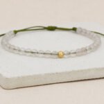 Pulsera De Oro Amarillo 18K Esfera Diamantada  Piedras Transparentes