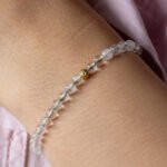 Pulsera De Oro Amarillo 18K Esfera Diamantada  Piedras Transparentes - Imagen 2
