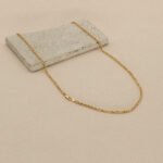 Cadena De Oro 18K Tejido Lazo. Ancho