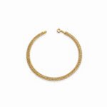 Pulsera De Oro Amarillo 18K Tejido Sedusa Hueca - Imagen 3