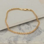 Pulsera De Oro Amarillo 18K Tejido Lazo