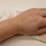 Pulsera De Oro Amarillo 18K Tejido Sedusa Hueca - Imagen 2