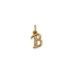 Dije De Oro 18K Letra B Con Piedras Blancas- Ancho Frontal - Imagen 2