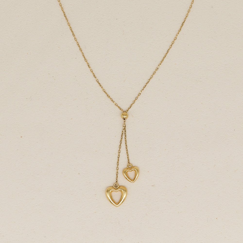IM-CLMO1-01.jpg Gargantilla De Oro 18K Corazones- Ancho Frontal - Imagen 1