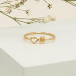 Anillo Oro 18K Corazón Huella. De Los Corazones