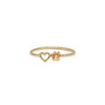 Anillo Oro 18K Corazón Huella. De Los Corazones - Imagen 2