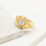 Anillo De Oro 18K Tipo Solitario