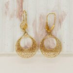 Aretes De Oro 18K Filigrana 18K- Ancho Frontal