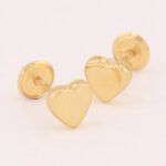 Topos De Oro 18K Corazón Plano