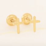 Topos De Oro 18K Cruz Delgado Mini