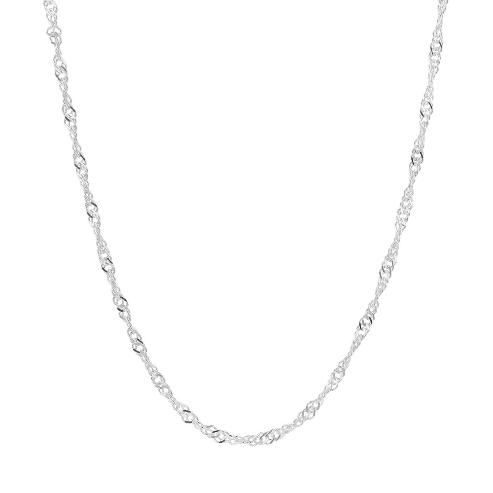1130084.jpg Cadena De Plata Singapur Delgada 55Cm Cierre Resorte 2,8Gr - Imagen 1