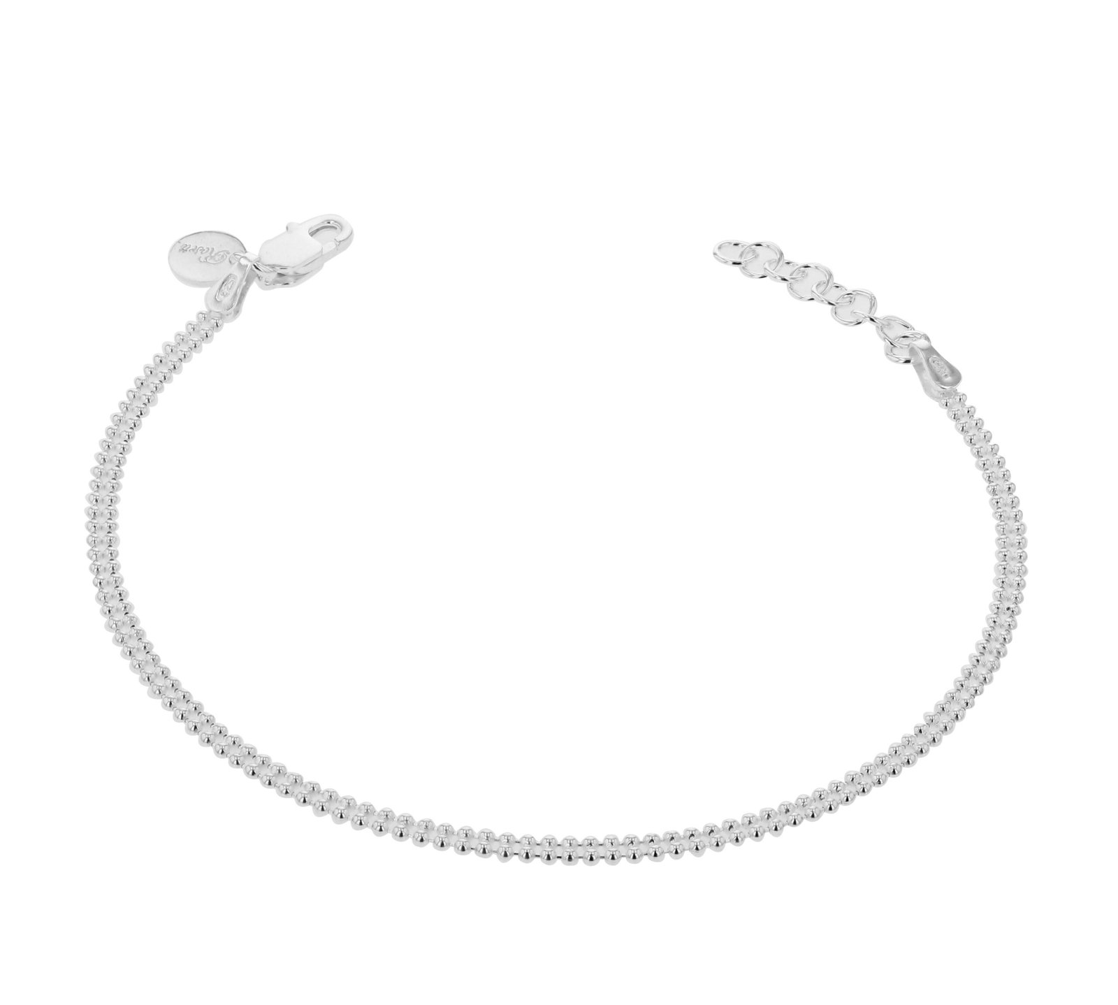 1156000032.jpg Pulsera de Plata 925 Pellet Doble 17Cm 2,2Gr Mosqueton - Imagen 1