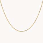 Cadena Oro 18k Tejido Escalera Plana