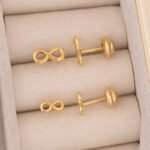 Topos De Oro 18K Infinito Pequeños - Imagen 3
