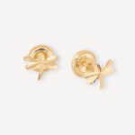 Topos De Oro 18k Libélula Diamantada