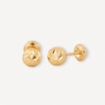 Topos De Oro 18K Esfera Diamantada