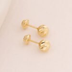 Topos De Oro 18K Esfera Diamantada - Imagen 2